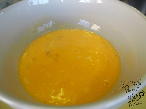 レンジを使って炒り卵